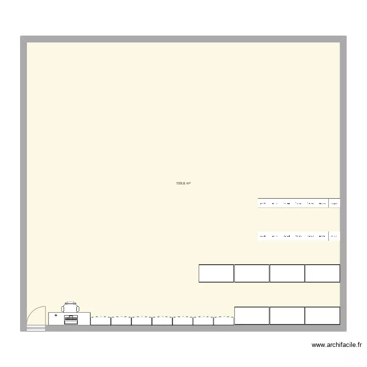 test. Plan de 1  et 160 m²