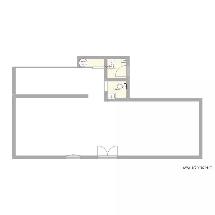 PLAN RDC OLIVIER. Plan de 2 et 5 m² PLAN RDC OLIVIER. Plan de 2 et 5 m²