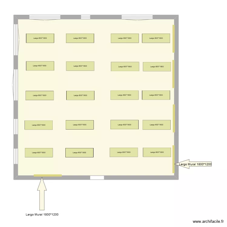 Refectoire Les Espill&egrave;res V2. Plan de 