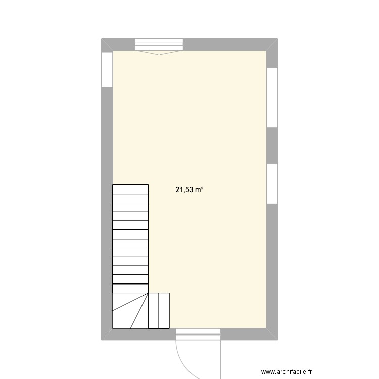 CUISINE. Plan de 1 pièce et 22 m2