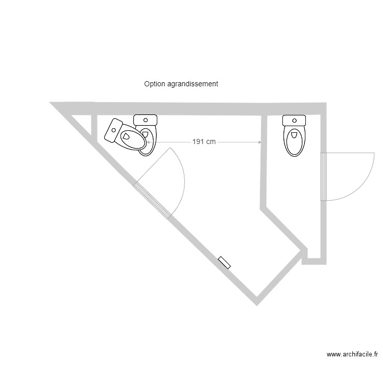 Guilbert06. Plan de 2 pièces et 7 m2