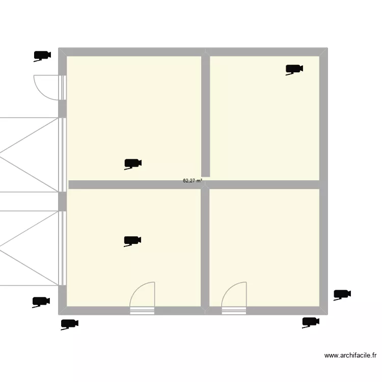 YOUCEF. Plan de 1  et 62 m²