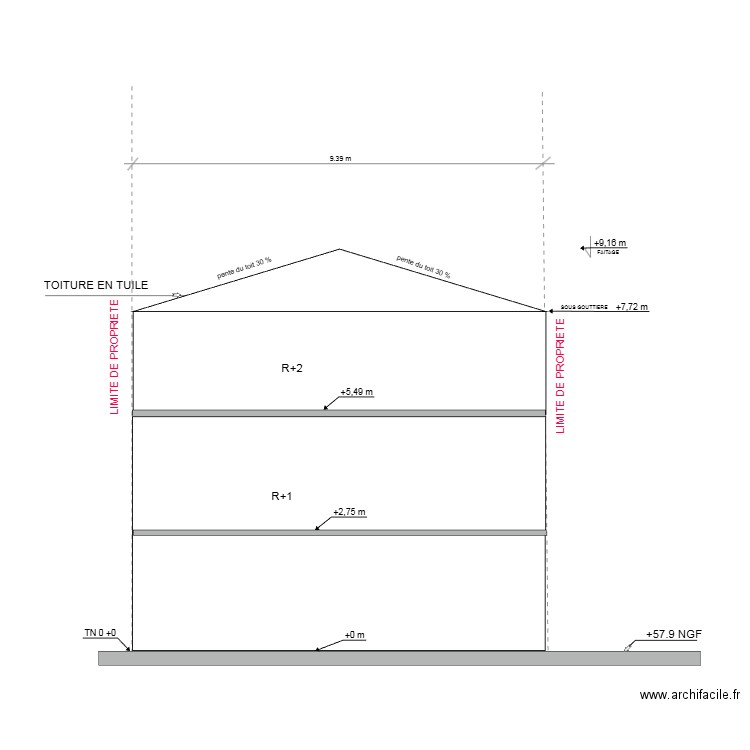 plan de coupe toulouges. Plan de 0 pièce et 0 m2