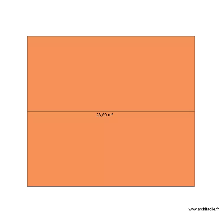 Etage. Plan de 1  et 29 m²