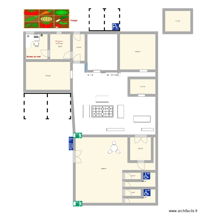 CERCELLIER Mathilde plan ingénieurerie. Plan de 13 pièces et 128 m2