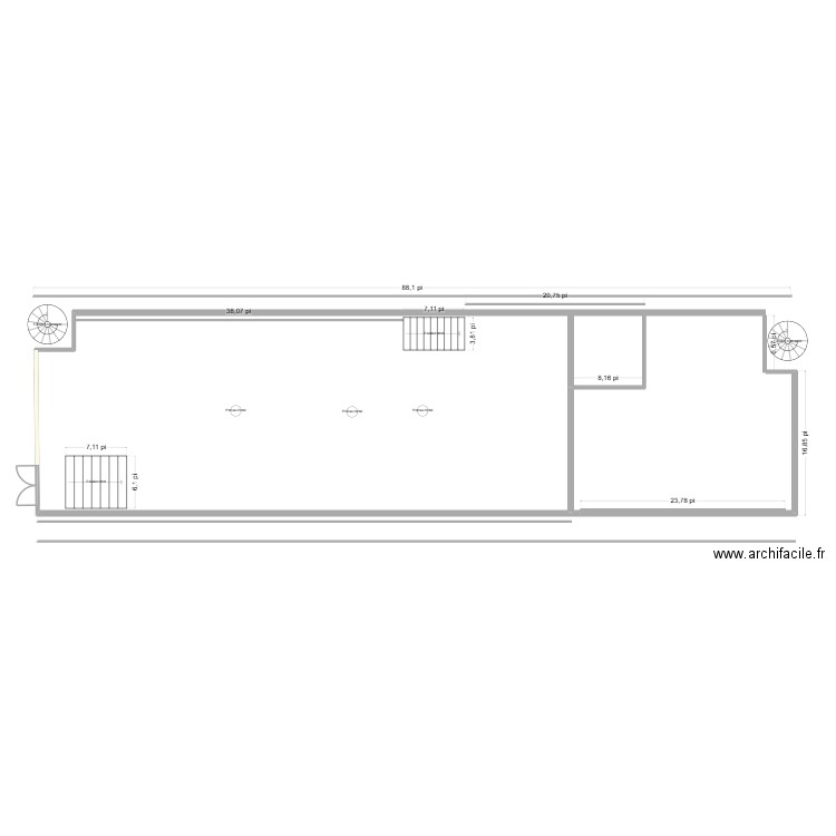 mur de base. Plan de 0 pièce et 0 m2