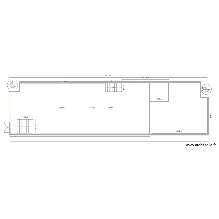 mur de base. Plan de mur de base. Plan de