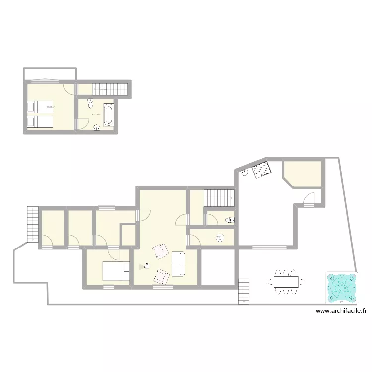 Le Bois Robin rdc -1. Plan de 