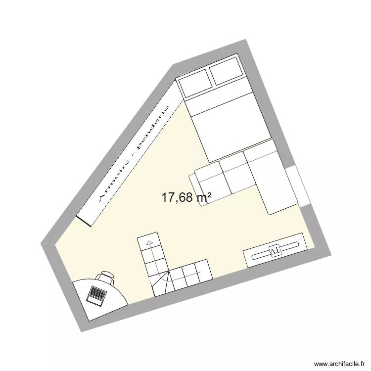 Etage 2 maison villecheneve TOIT REHAUSSER. Plan de 
