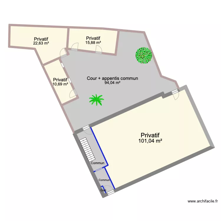 Plan parcelle. Plan de 