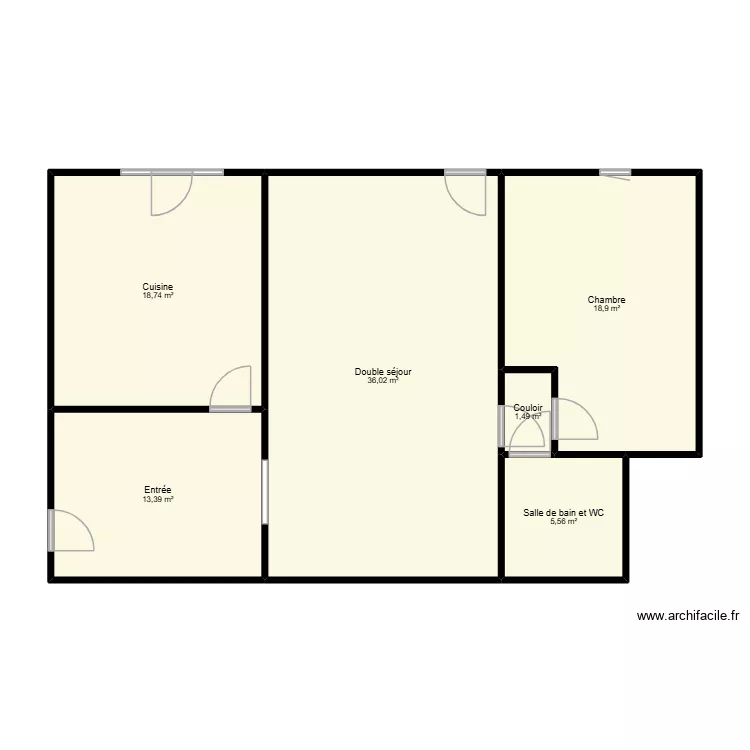 gisele 1 chambre. Plan de 6 et 94 m² gisele 1 chambre. Plan de 6 et 94 m²