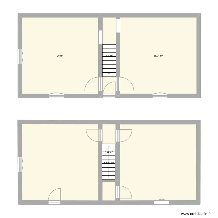 SLA existant. Plan de 5  et 109 m²