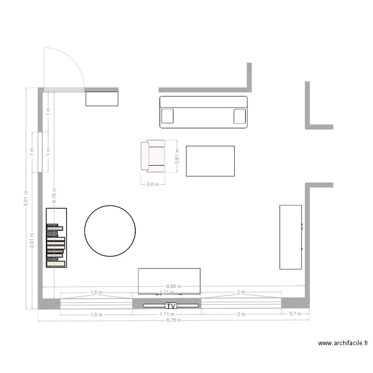 Salon. Plan de 0 pièce et 0 m2