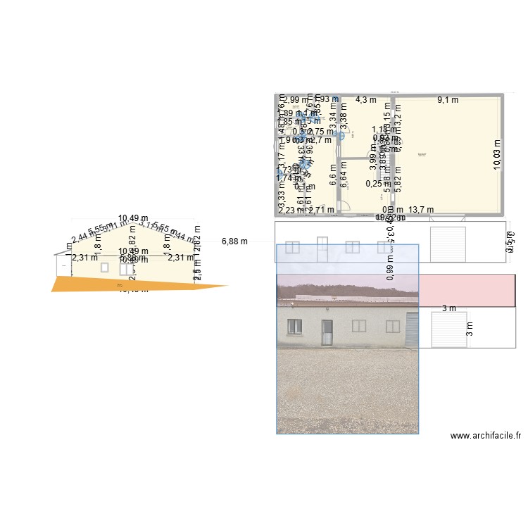 Saint bauzille modif. Plan de 5 pièces et 181 m2