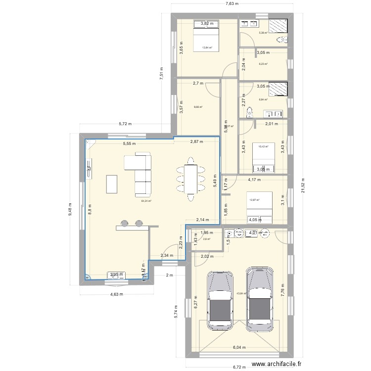 Maison Neunkirchen. Plan de 11 pièces et 183 m2