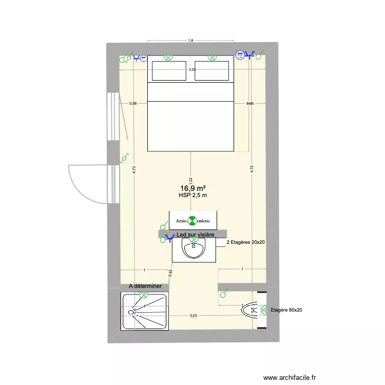 Riad Lahkmiss II. Plan de 14  et 186 m²