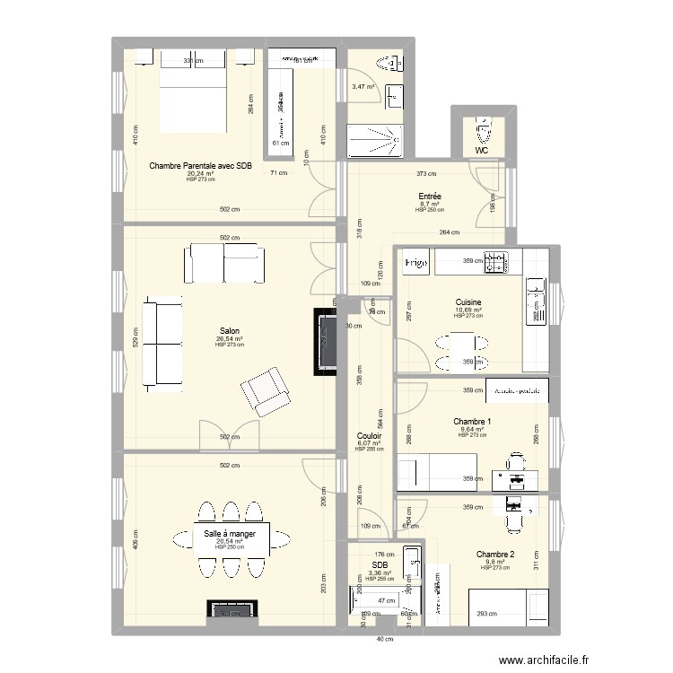 16 Ecoles Projet 4 avec mobilier. Plan de 0 pièce et 0 m2
