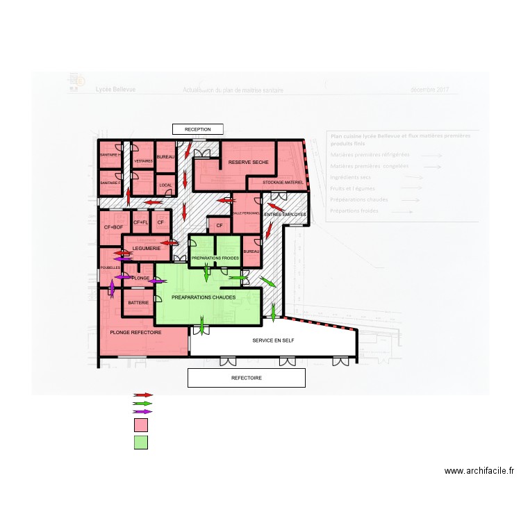 CUISINE BELLEVUE. Plan de 23 pièces et 41 m2