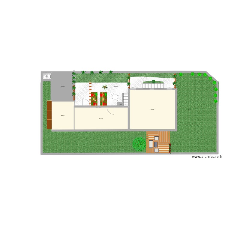 Jardin. Plan de 7 pièces et 192 m2