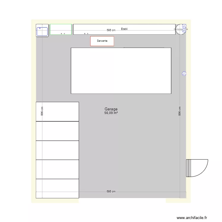 Am&eacute;nagement garage V2. Plan de 