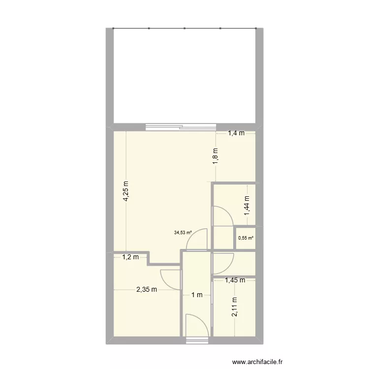 Chamrousse_02. Plan de 2  et 35 m²
