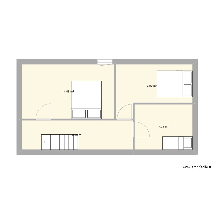 etage labergement. Plan de 4 pièces et 40 m2