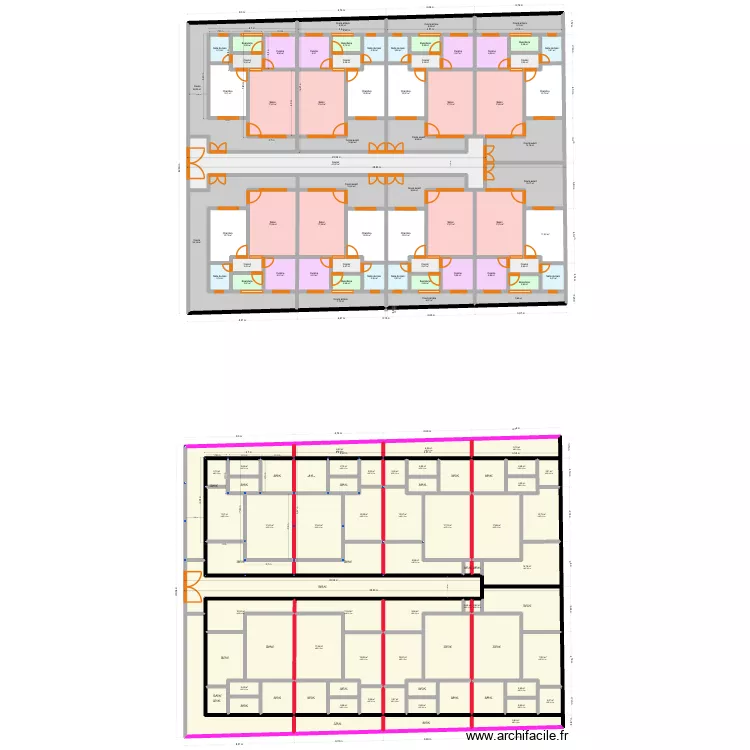 Plan EECI DABOU V2 LINEAR METRICS. Plan de 132  et 1118 m²