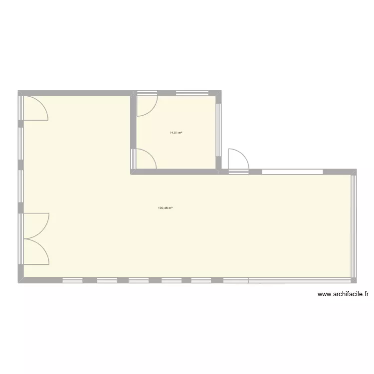plan garage. Plan de 2  et 114 m²