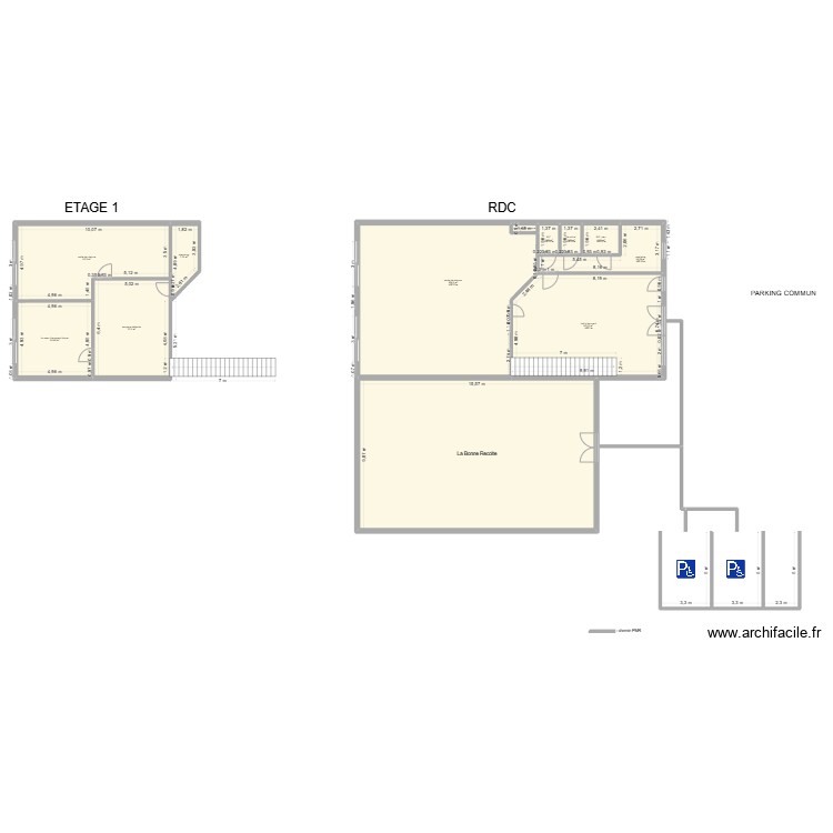 Au Bonheur des Crazy Dames parking. Plan de 0 pièce et 0 m2