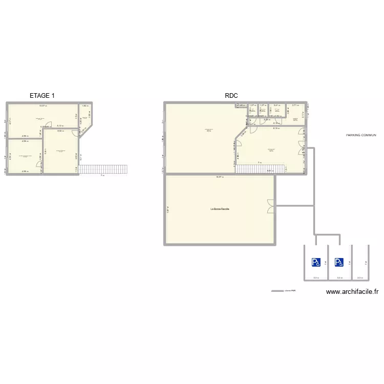 Au Bonheur des Crazy Dames parking. Plan de 