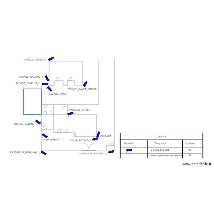 Plan de videosurveillance chefferie Balengou5. Plan de 0 pièce et 0 m2