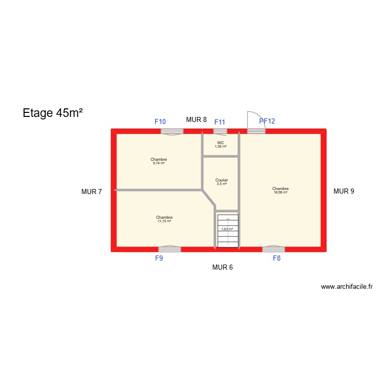 BOUARD_ Existant. Plan de 0 pièce et 0 m2