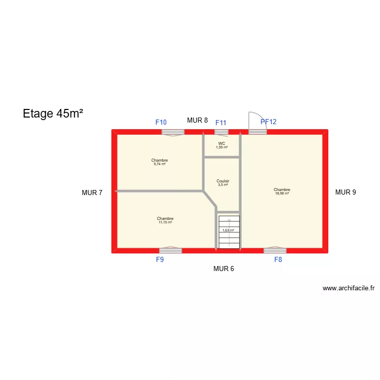 BOUARD_ Existant. Plan de 12 et 96 m² BOUARD_ Existant. Plan de 12 et 96 m²