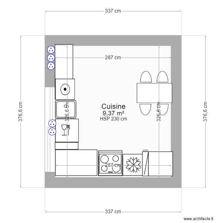 cuisine . Plan de 0 pièce et 0 m2