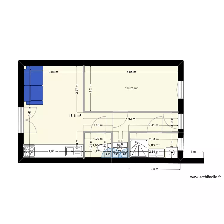 SEMEDO 2. Plan de 4  et 33 m²