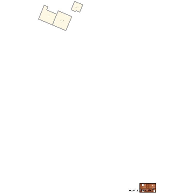 Toiture Fontenay. Plan de 3 pièces et 208 m2