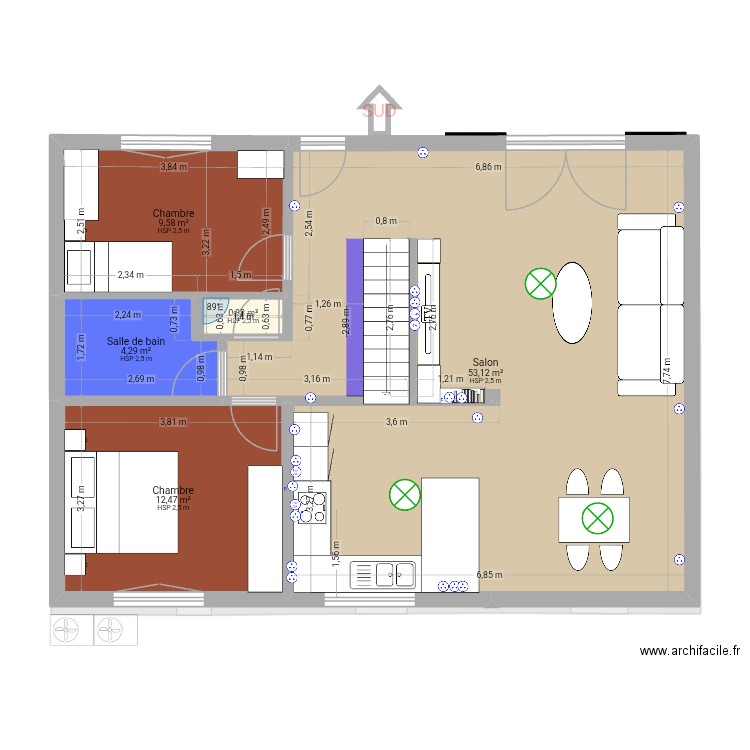 MAISON PIGNAN 5. Plan de 13 pièces et 153 m2
