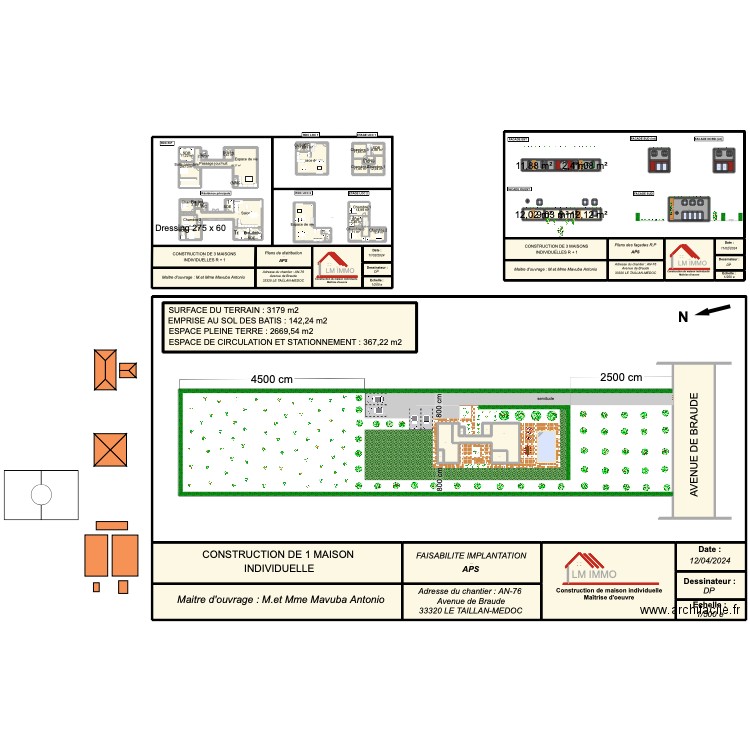 SCI 24-04. Plan de 129 pièces et 6953 m2