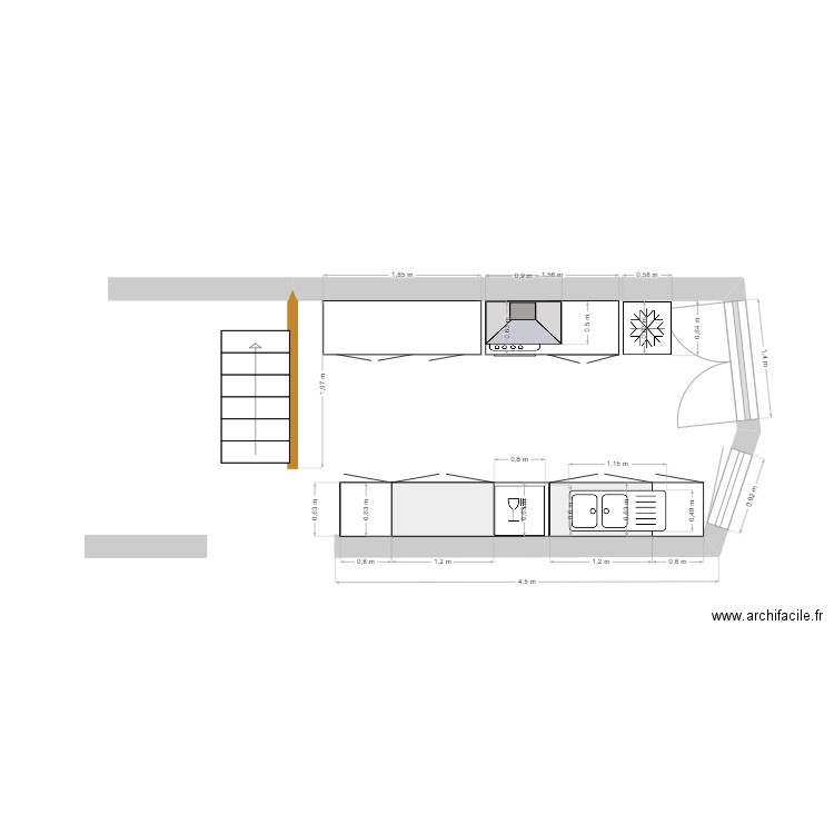 Cuisine Chatou 3. Plan de 0 pièce et 0 m2