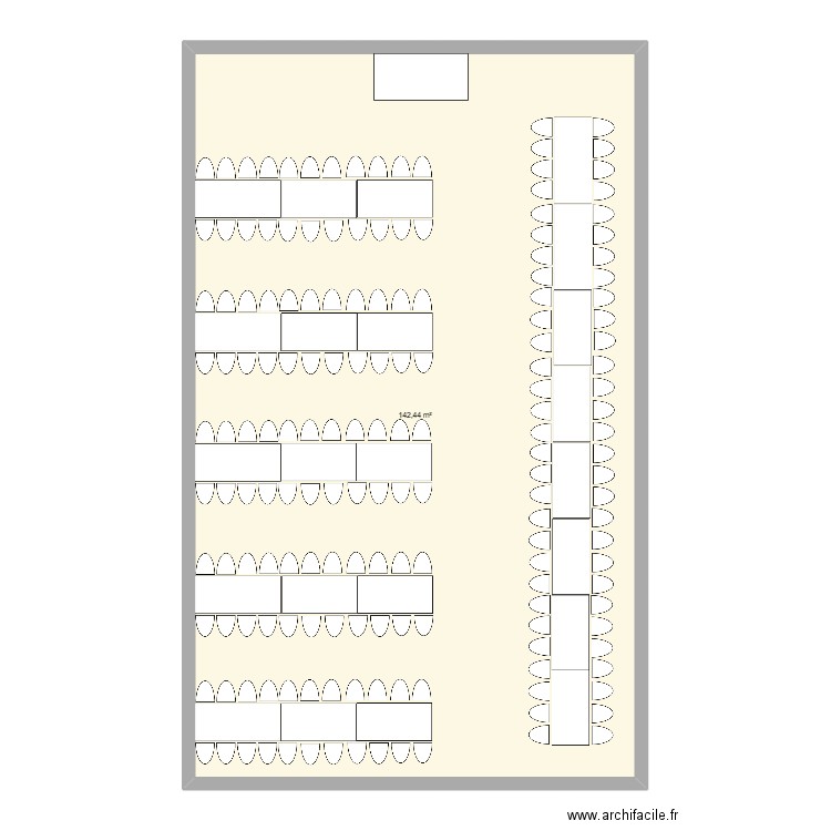 mariage2. Plan de 1 pièce et 142 m2