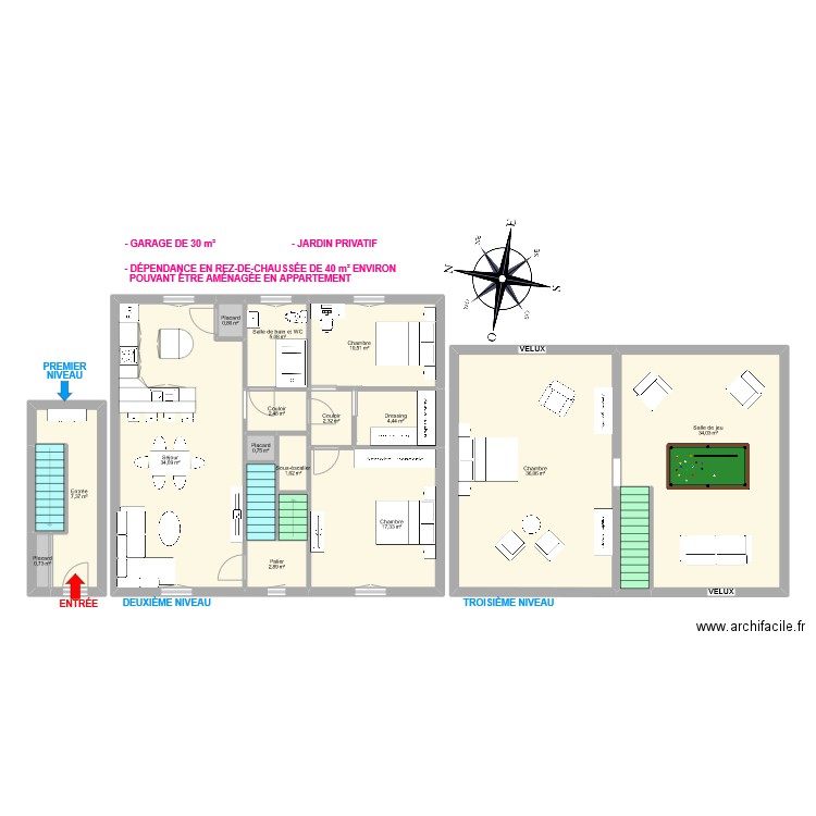 Grosse. Plan de 0 pièce et 0 m2
