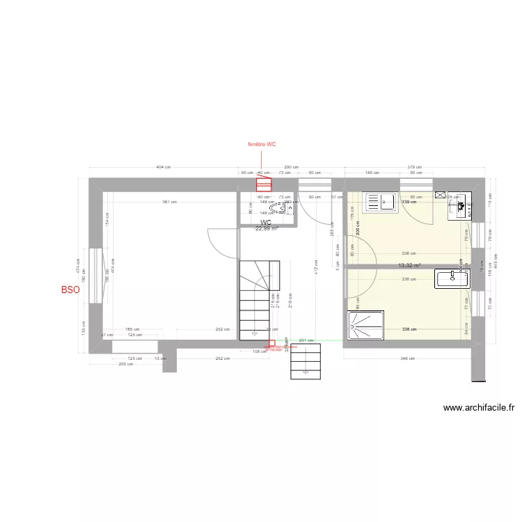 fenetreWCpartienord/tyboisJouan. Plan de 