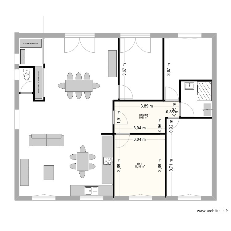 maison Marilyne 2. Plan de 2 pièces et 18 m2