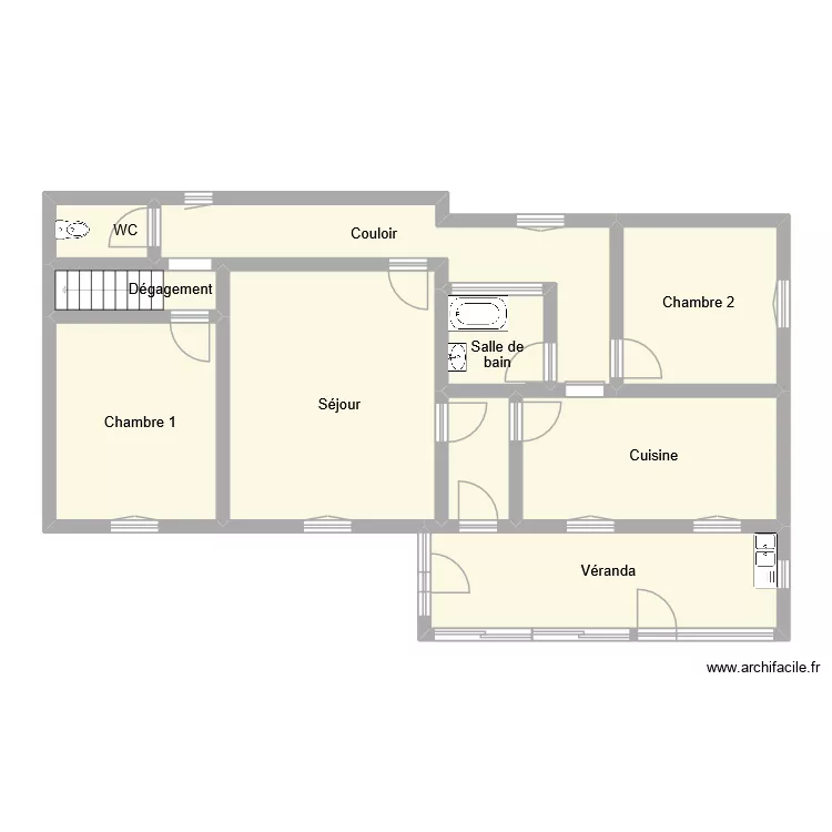 thoreau etage. Plan de 10  et 97 m²