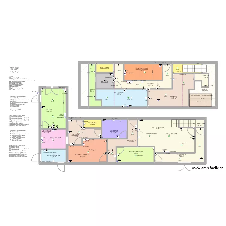 CIMETIERE TOURS TONY. Plan de 23  et 151 m²