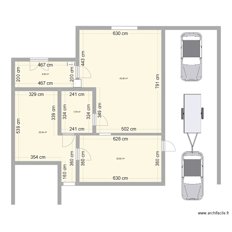 annexe fromagerie. Plan de 5 pièces et 107 m2