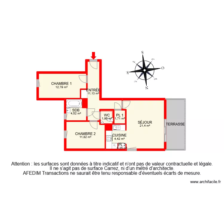 BI 34970. Plan de 14  et 112 m²