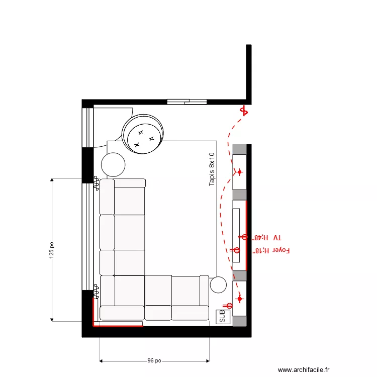 Jobin salon électrique. Plan de Jobin salon électrique. Plan de