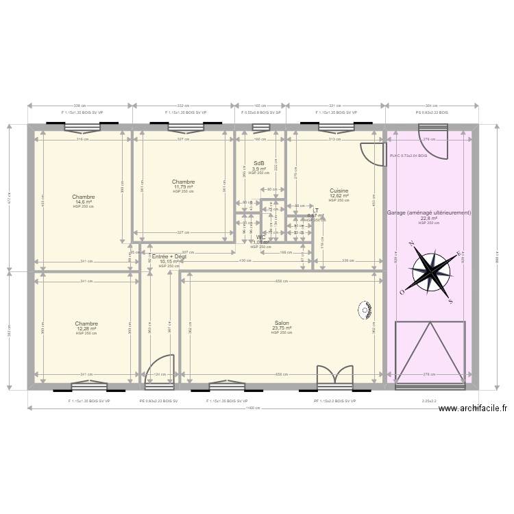 LEROY Johny. Plan de 10 pièces et 114 m2
