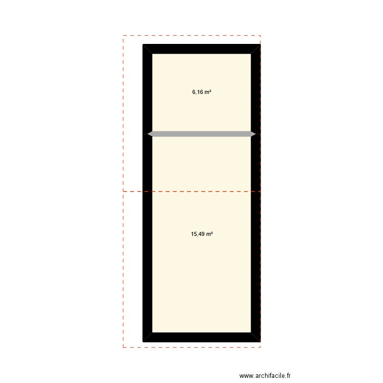MONIER  BAILLY ROMMAINVILLIER. Plan de 4 pièces et 43 m2